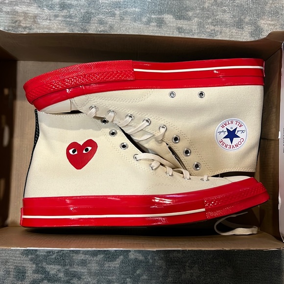 Converse Chuck Taylor 70 HI Pristine/Red/Egret - Picture 1 of 4